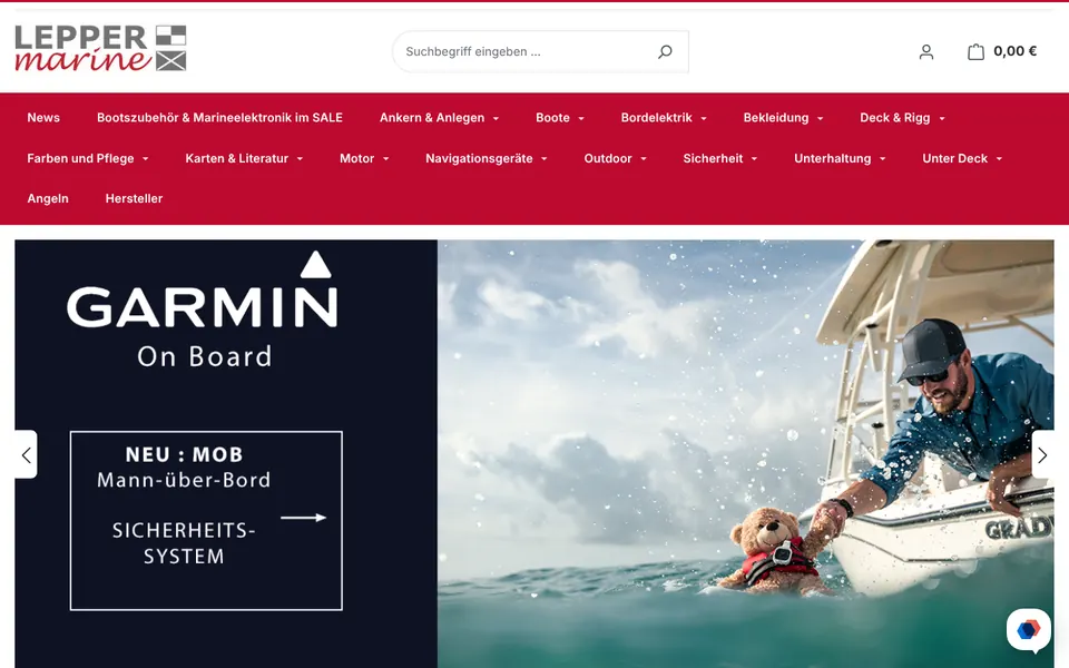 Startseite des Shopware-Shops LEPPER marine (lepper-marine.de)